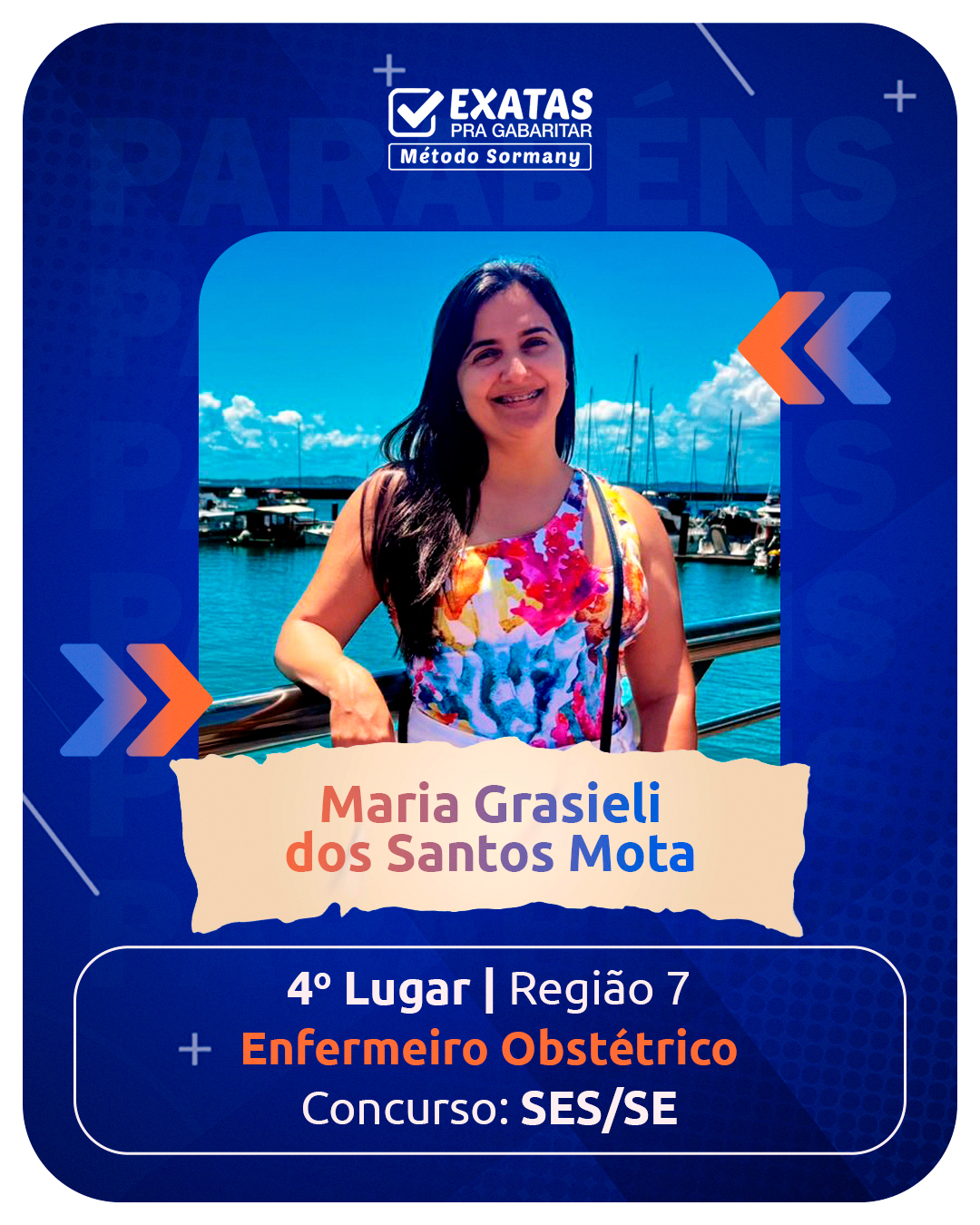 Maria Grasieli dos Santos Mota — 4º Lugar SES/SE
