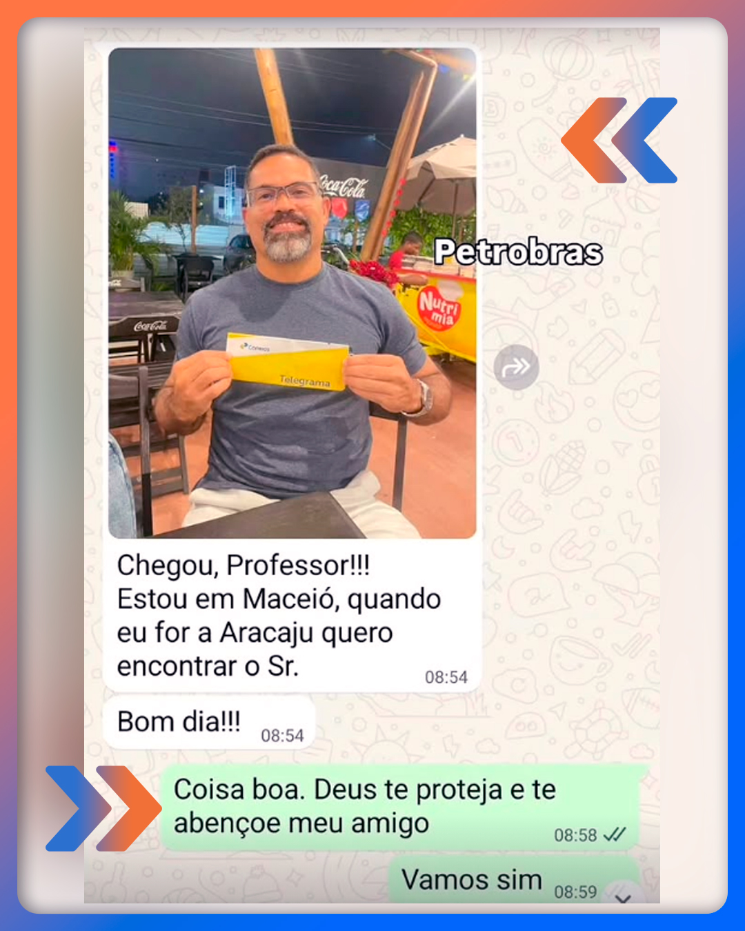 Aprovado Petrobras — feedback no WhatsApp
